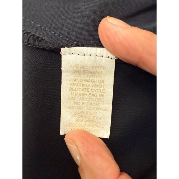 Spirithouse cotton & silk button down long black shirt size M - Picture 5 of 8